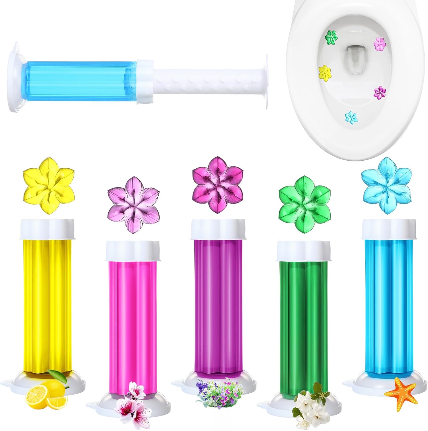 Gel Air Freshener - Detergente per WC in Gel Solido,